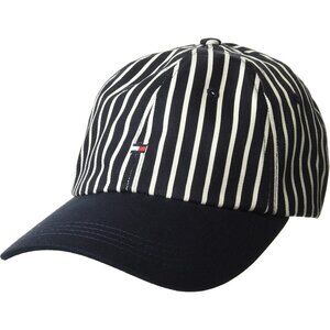 Tommy Hilfiger Men's Hilfiger Navy Cotton Logo Adjustable Imported Baseball Cap